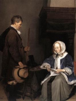 Lady Reading A Letter detail